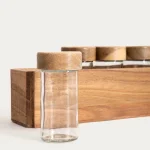 сет за 5 вида подправки с акациева стойка