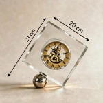 Стъклен настолен часовник - 14.5 x 19 x 4 см