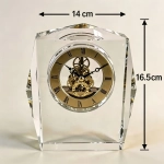 Стъклен настолен часовник - 14.5 x 16.5 x 4 см