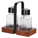 Комплект за сол и пипер с дървена стойка, VL Полша