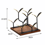 стойка за бутилки с дървена основа