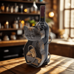 стойка за бутилки с котка