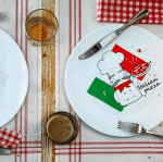 Ронда кръгло плитко плато за пица 33 с декор, Bormioli Rocco Италия