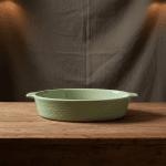 Овална керамична форма за печене 2 л - Heritage, светлозелена