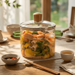 стъклена тенджера за котлон