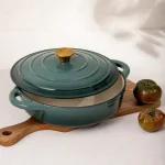 чугунена тенджера 2.5 л зелена