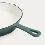 Чугунен емайлиран тиган 26 см Andreas  - зелен цвят, HOMLA Полша