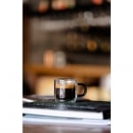 Двустенни чаши за еспресо кафе 80 мл CARBON черни дръжки, Vialli Design Полша