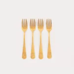 вилички за торта в златен цвят - гравирани