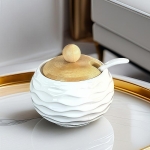 Керамична захарница с лъжичка и капак - Classic