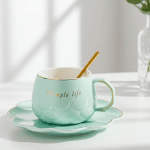 чаша за капучино - зелена