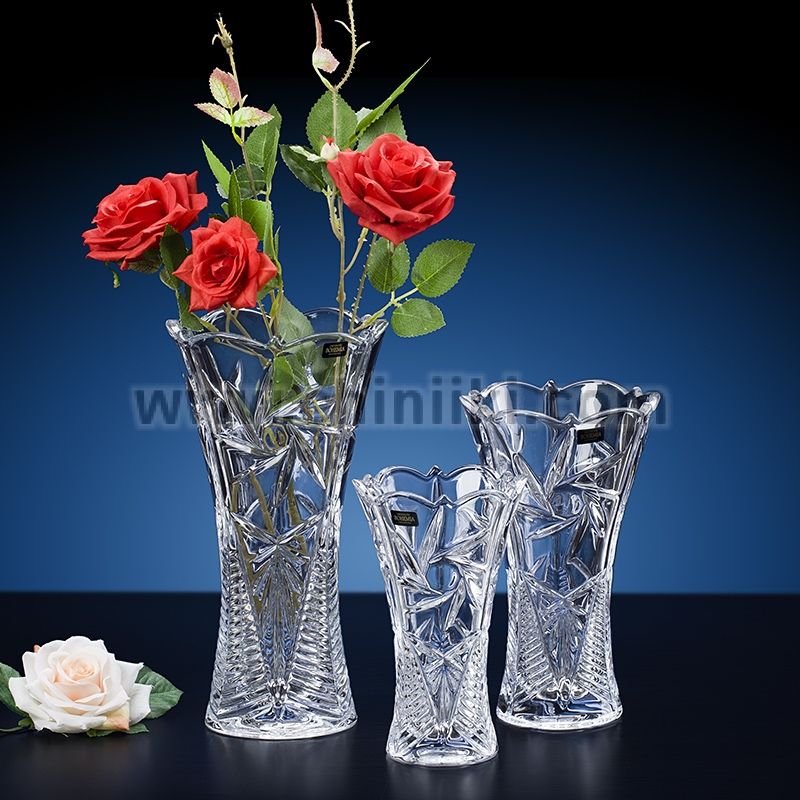 Pinwheel ваза за цветя 30 см, Bohemia Crystalite
