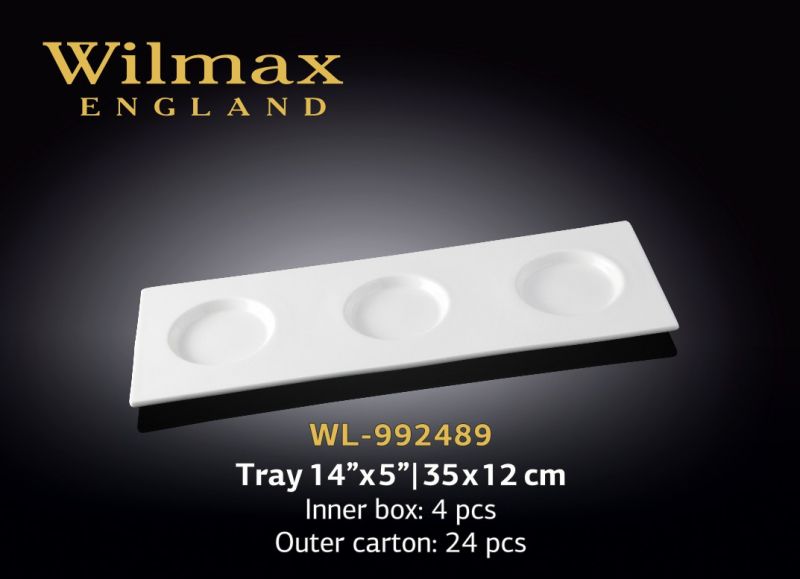 Порцеланов поднос за сосиери 35 x 12 см, WILMAX Англия