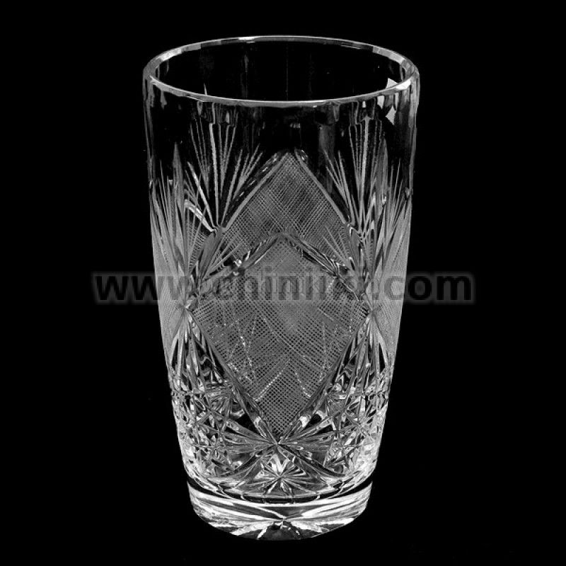 Виолета кристална ваза за цветя 18 см, Zawiercie Crystal