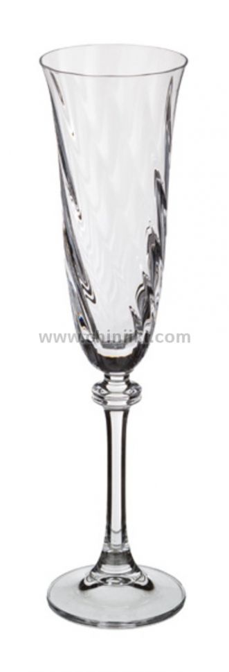 Александра Оптик чаши за шампанско 190 мл - 6 броя, Bohemia Crystalite