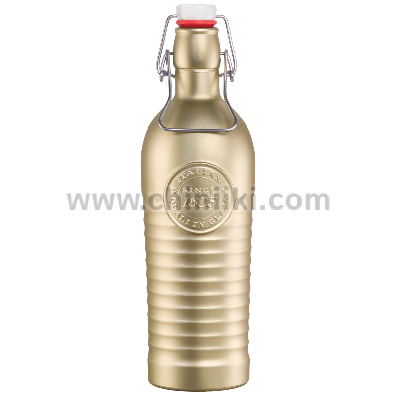 Officina 1825 Gold бутилка с метален механизъм 1.2 литра, Bormioli Rocco