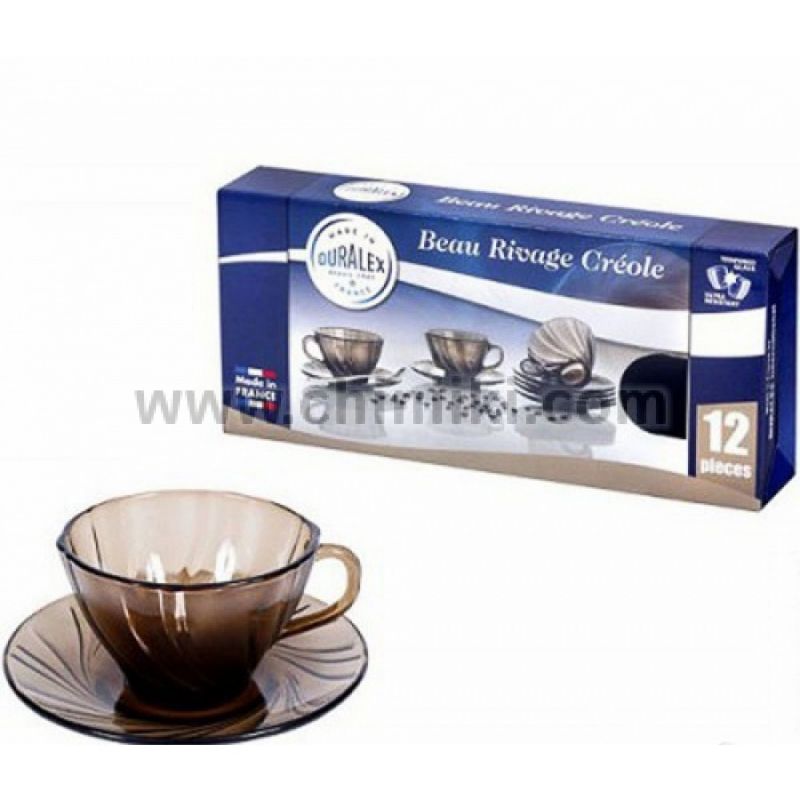 Бо Риваж сервиз за кафе 180 мл - 12 елемента, Duralex Франция