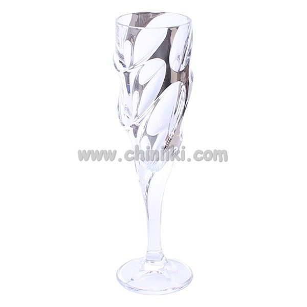 Кристални чаши за шампанско Calypso Platinum 180 мл, 6 броя, Bohemia Crystal