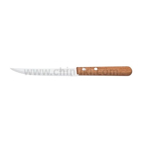 Dynamic нож за стек с назъбено острие, дървена дръжка, 12 броя, Tramontina Бразилия