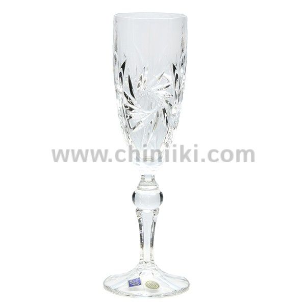 Pinwheel кристални чаши за шампанско 180 мл - 6 броя, Bohemia Crystal