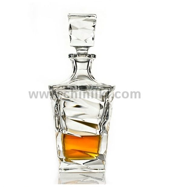 Zig Zag кристално шише за уиски 750 мл, Bohemia Crystal