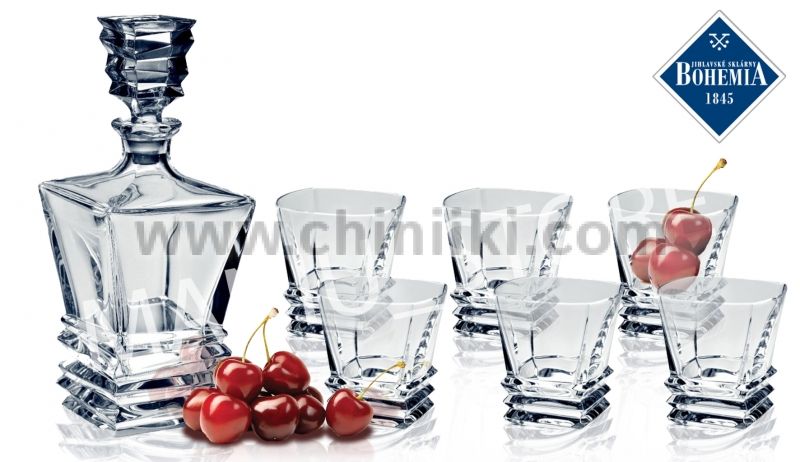 Rocky кристални чаши за уиски 310 мл - 6 броя, Bohemia Crystal