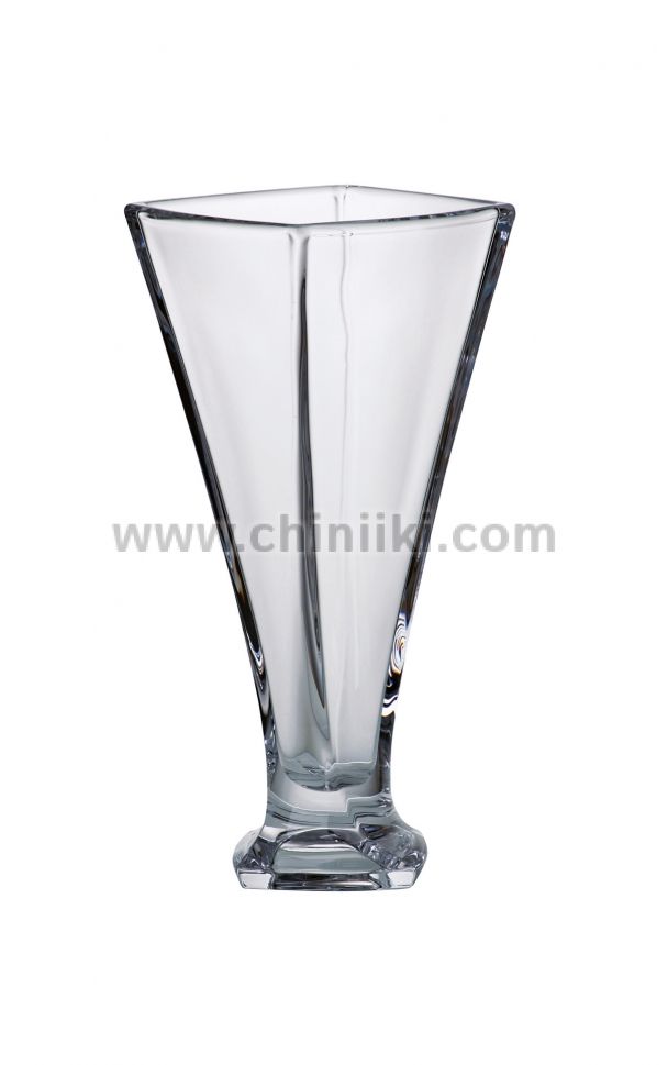 Куадро ваза за цветя 33 см, Bohemia Crystalite