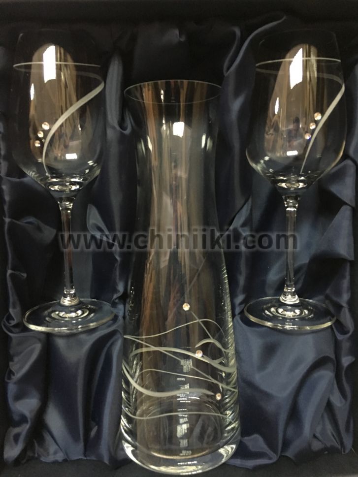 Комплект за вино - гарафа с 2 чаши, Rona Словакия