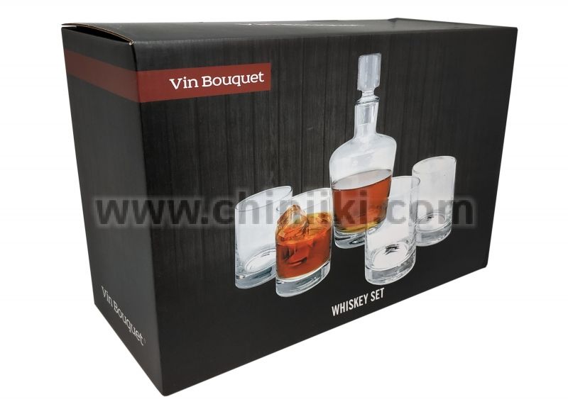 Кристален комплект за уиски 5 елемента, Vin Bouquet Испания