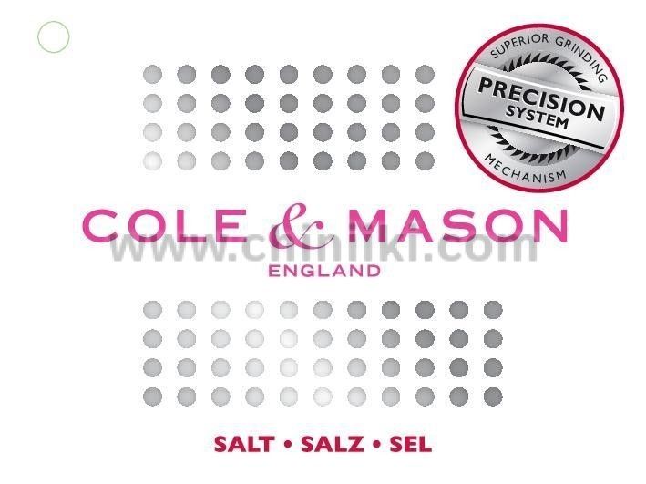 Комплект мелнички за сол и пипер BOBBI 18.5 см с акрилна поставка, Cole % Mason Англия