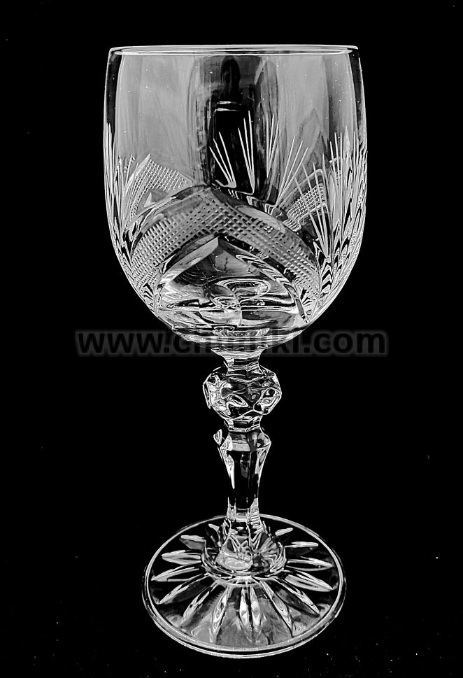 Рамона кристални чаши за червено вино 170 мл - 6 броя, декорирано столче, Zawiercie Crystal Полша