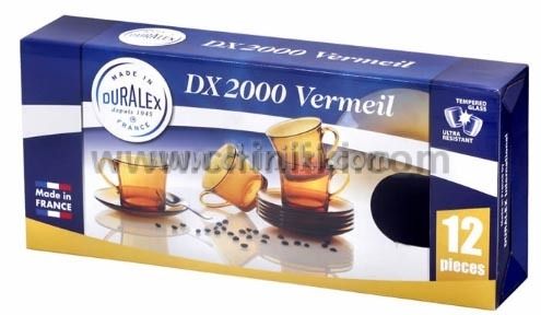 Вермей Сервиз за чай 180 мл - 12 части, Duralex Франция