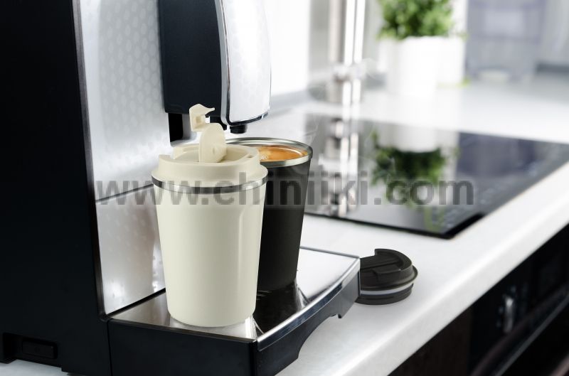 Двустенна термо чаша с вакуумна изолация 380 мл Cafe Compact, бял цвят, ASOBU Канада