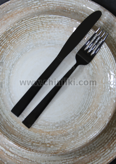 Черна виличка за десерт - 6 броя, Horeca Titanium