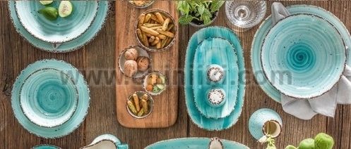 Порцеланова чиния за основно ястие 25 см TURQUOISE, GÜRAL Турция
