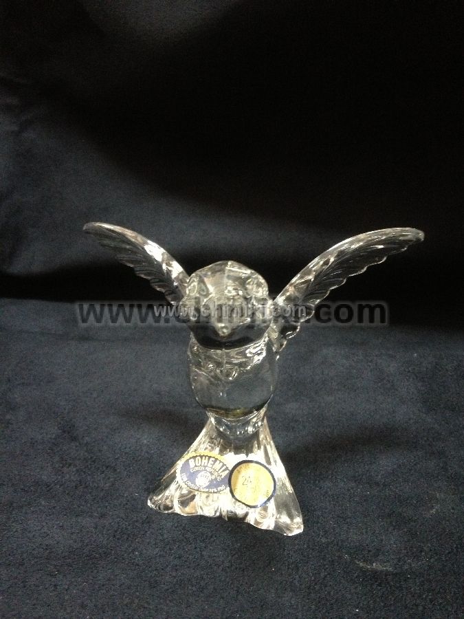 Декоративно кристално колибри 8 см, Bohemia Crystal Чехия