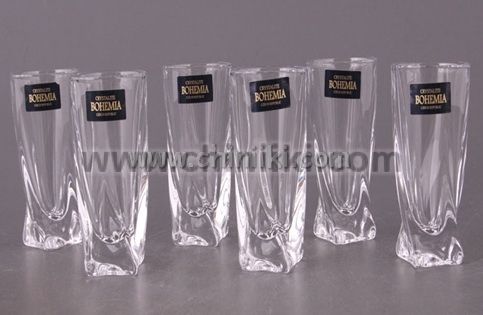 Куадро комплект за ракия 50 мл - 6 чаши, Bohemia Crystalite