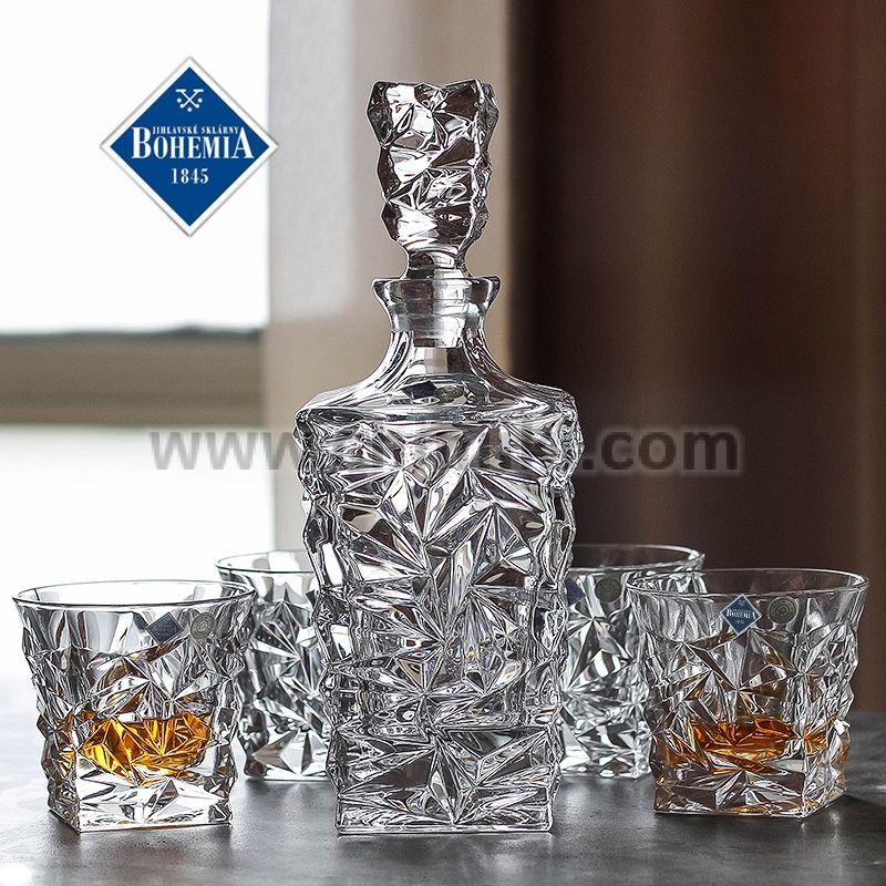 Кристален комплект за уиски 7 елемента Glacier, Bohemia Crystal