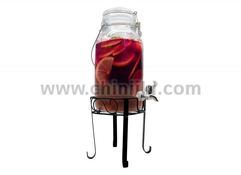 Метална стойка за стъклен буркан от 4 литра, Vin Bouquet Испания