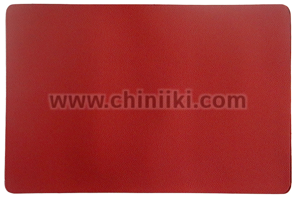 Кожена подложка за хранене, червен цвят, 45 x 30 см, 6 броя