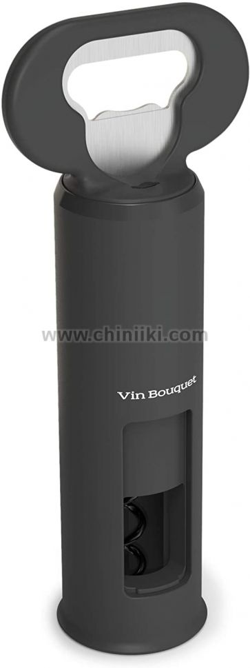 Тирбушон с отварачка за бутилки, черен цвят, VIN BOUQUET Испания