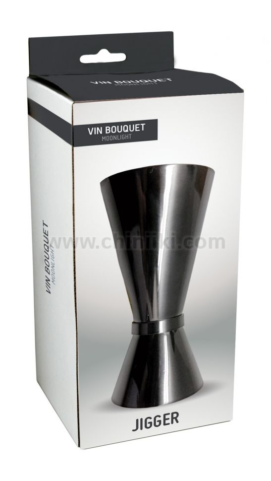 Джигър за алкохол мед 25/50 мл, черен цвят, Vin Bouquet Испания