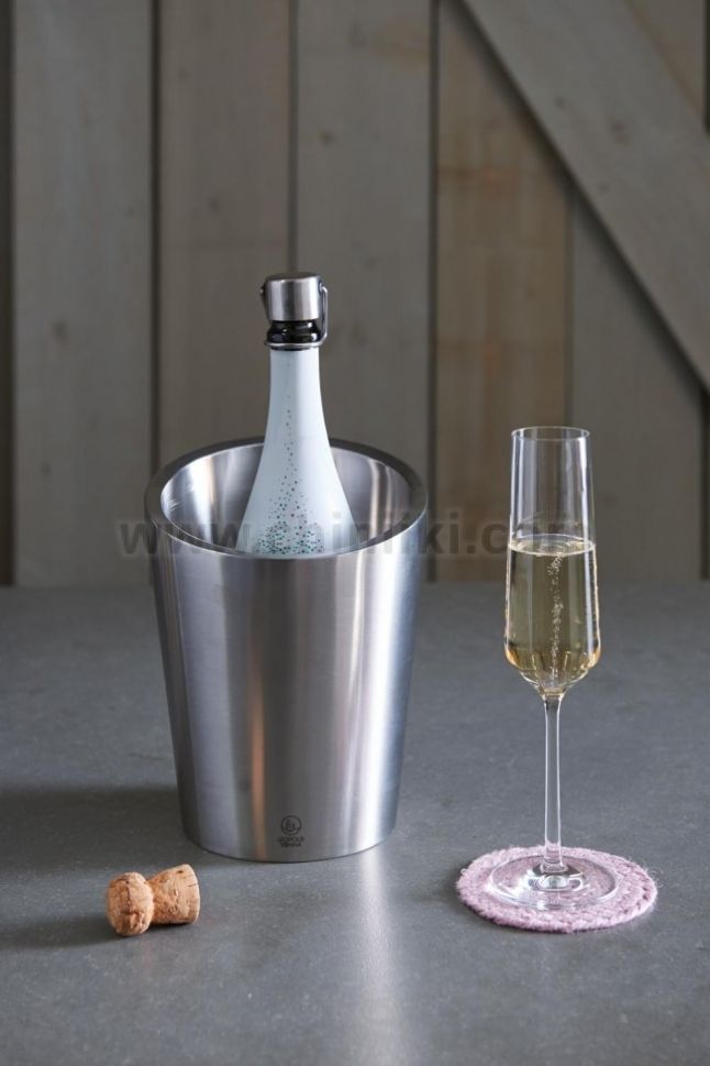 Двустенен стоманен охладител за бутилки шампанско, LEOPOLD VIENNA Нидерландия