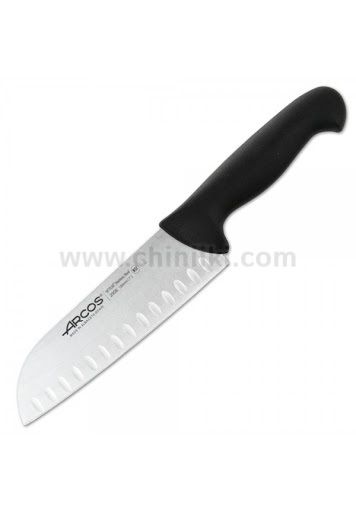 Нож Сантоку 18 см, черна дръжка, Arcos Испания