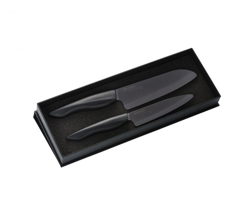 KYOCERA Комплект от 2 бр керамични ножове - черно острие/ черна дръжка