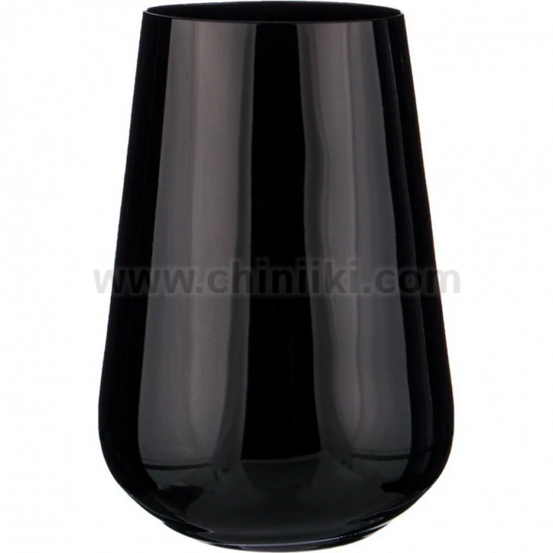 Черни чаши за вода 380 мл SANDRA, 6 броя, Bohemia Crystalex