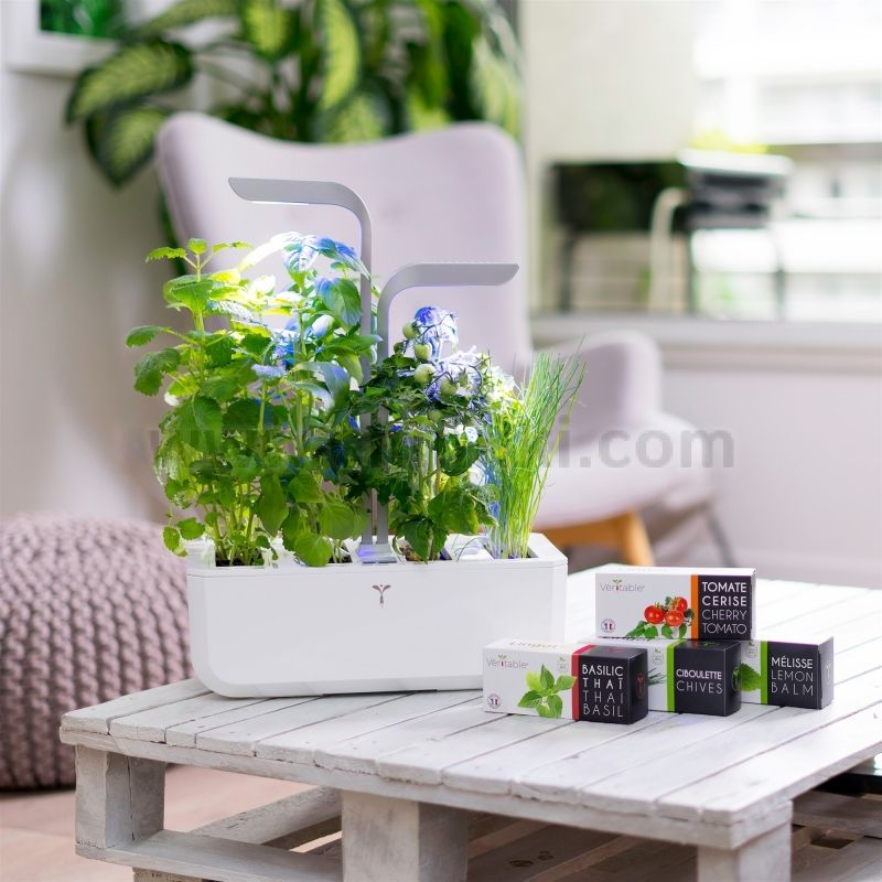 Домашна градина SMART VÉRITABLE® GARDEN - цвят бял/инокс, VERITABLE Франция