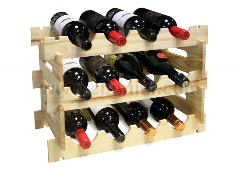 Дървена сглобяема стойка за 12 бутилки, Vin Bouquet Испания
