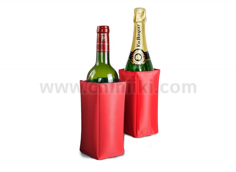 Охладител с гел за бутилки, червен цвят, Vin Bouquet Испания