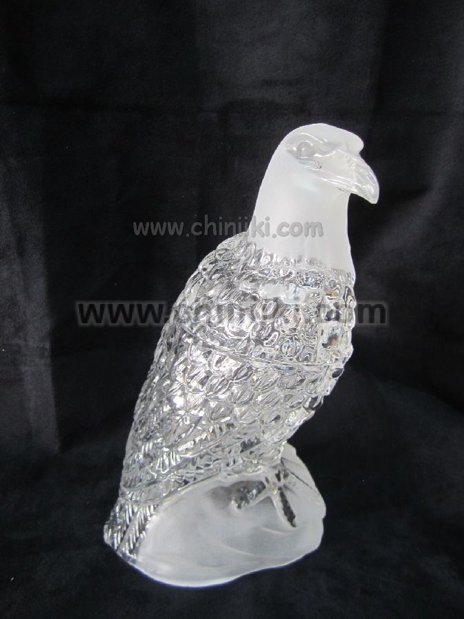Кристален орел сатен бобониера 2 части 25 см, Bohemia Crystal